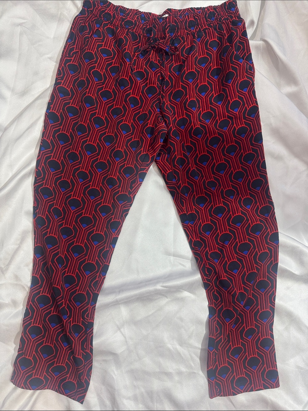 Merona Red and Navy Geometric Leggings